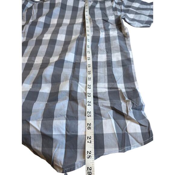 Men's Regular Fit Short Sleeve Gray Casual Poplin Shirt Size Medium - NWT - Picture 6 of 8